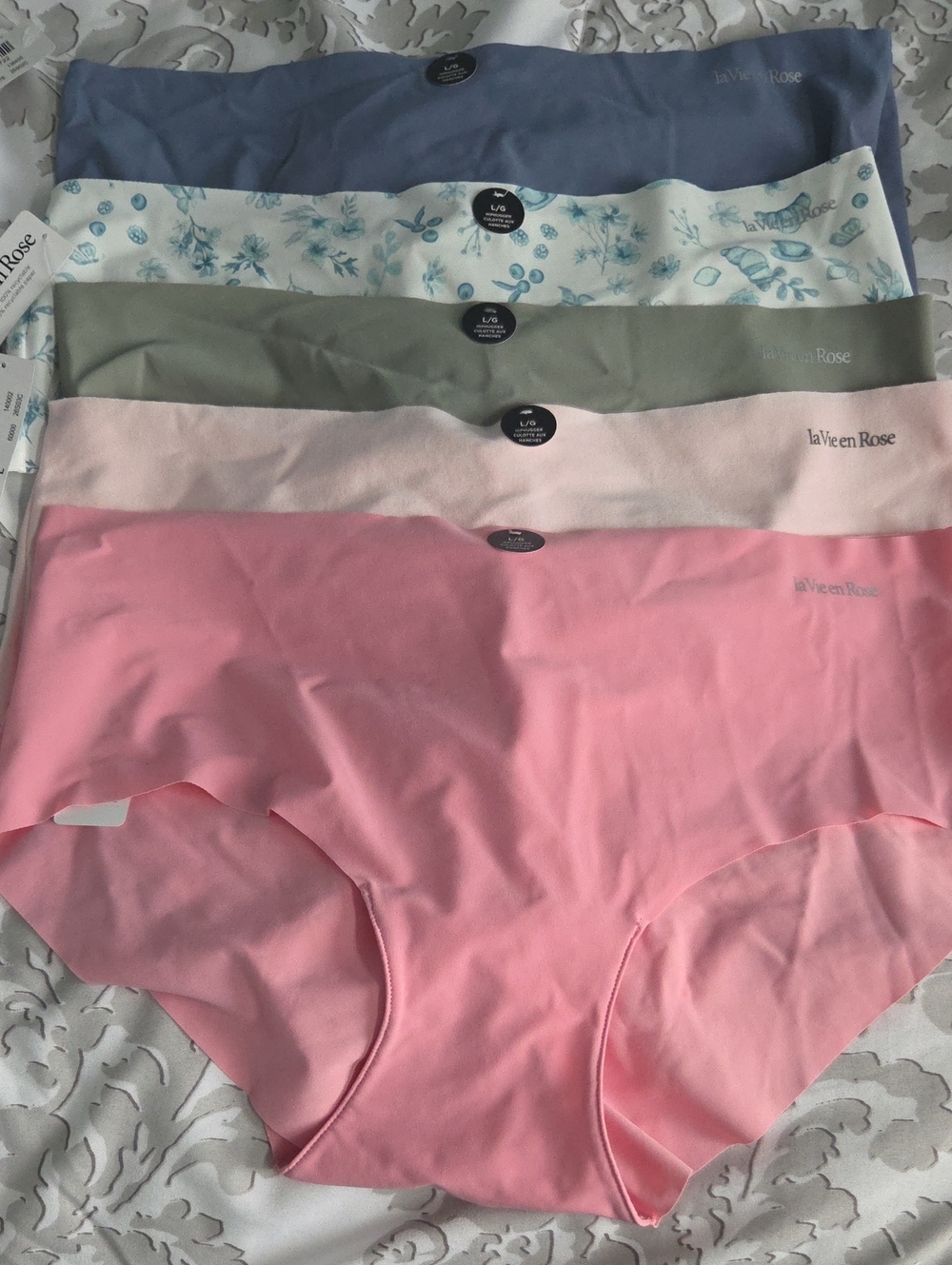 NWT la Vie en Rose Hiphugger Undies - 5 Pairs
